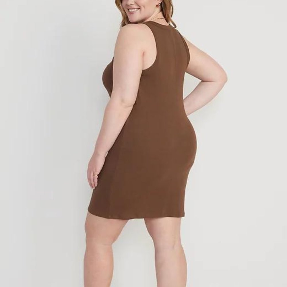 NEW Old Navy Fitted Sleeveless Rib-Knit Mini Dress for Women - Picture 4 of 7